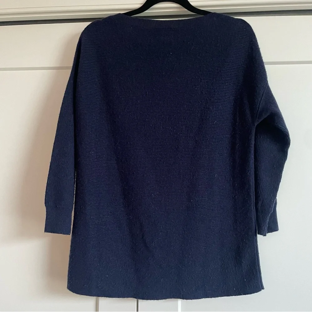 J. Crew Navy wool crew neck sweater